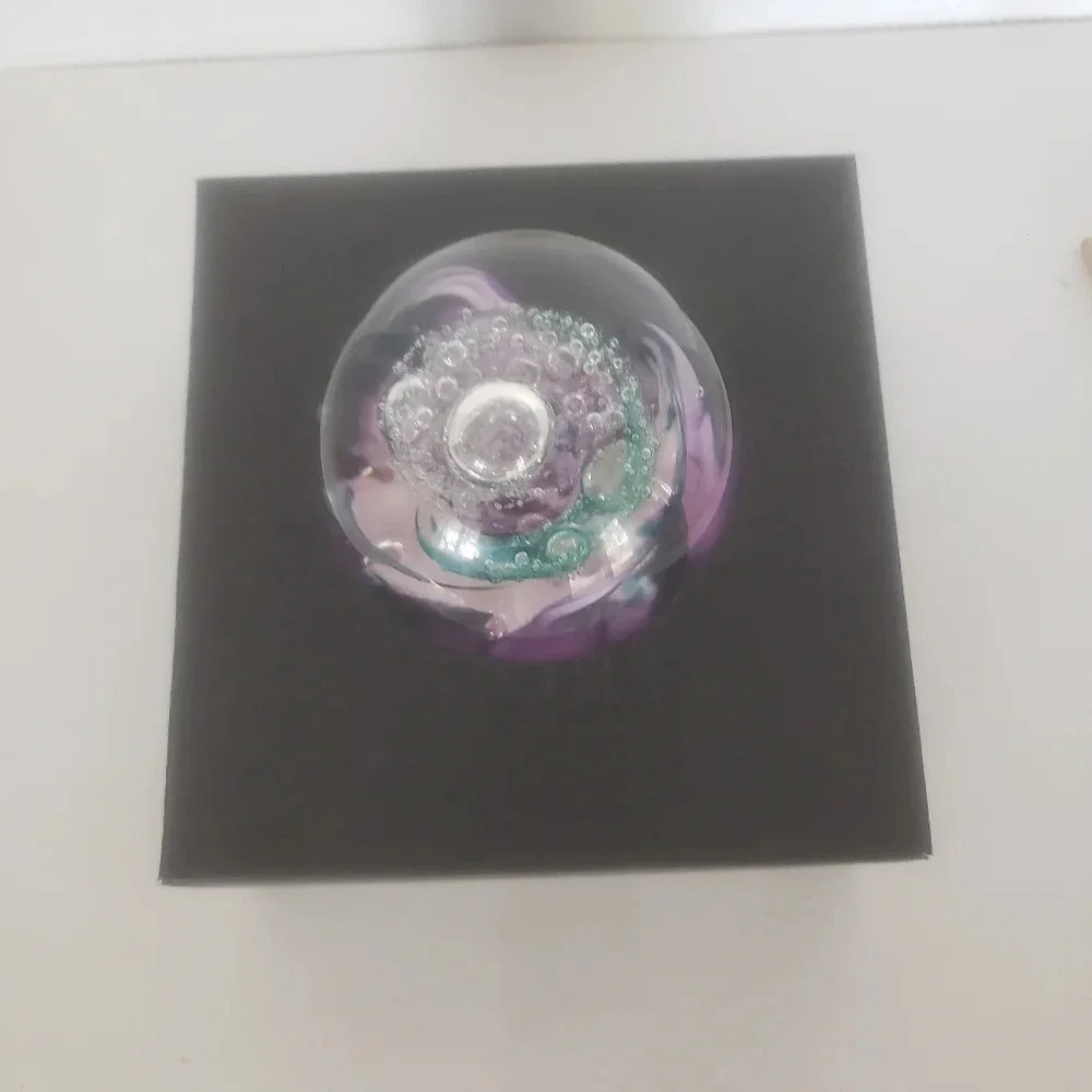 Vintage Selkirk 1997 Scottland Twilight Handmade Artglass Paperweight. - Picture 2 of 5